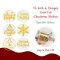 Wrapables 1.5 Inch Gold Foil Christmas Sticker Label Roll, Holiday Stickers for Sealing Cards, Envelopes, Gift Boxes, Festive Party Favors (500pcs), Festive Christmas